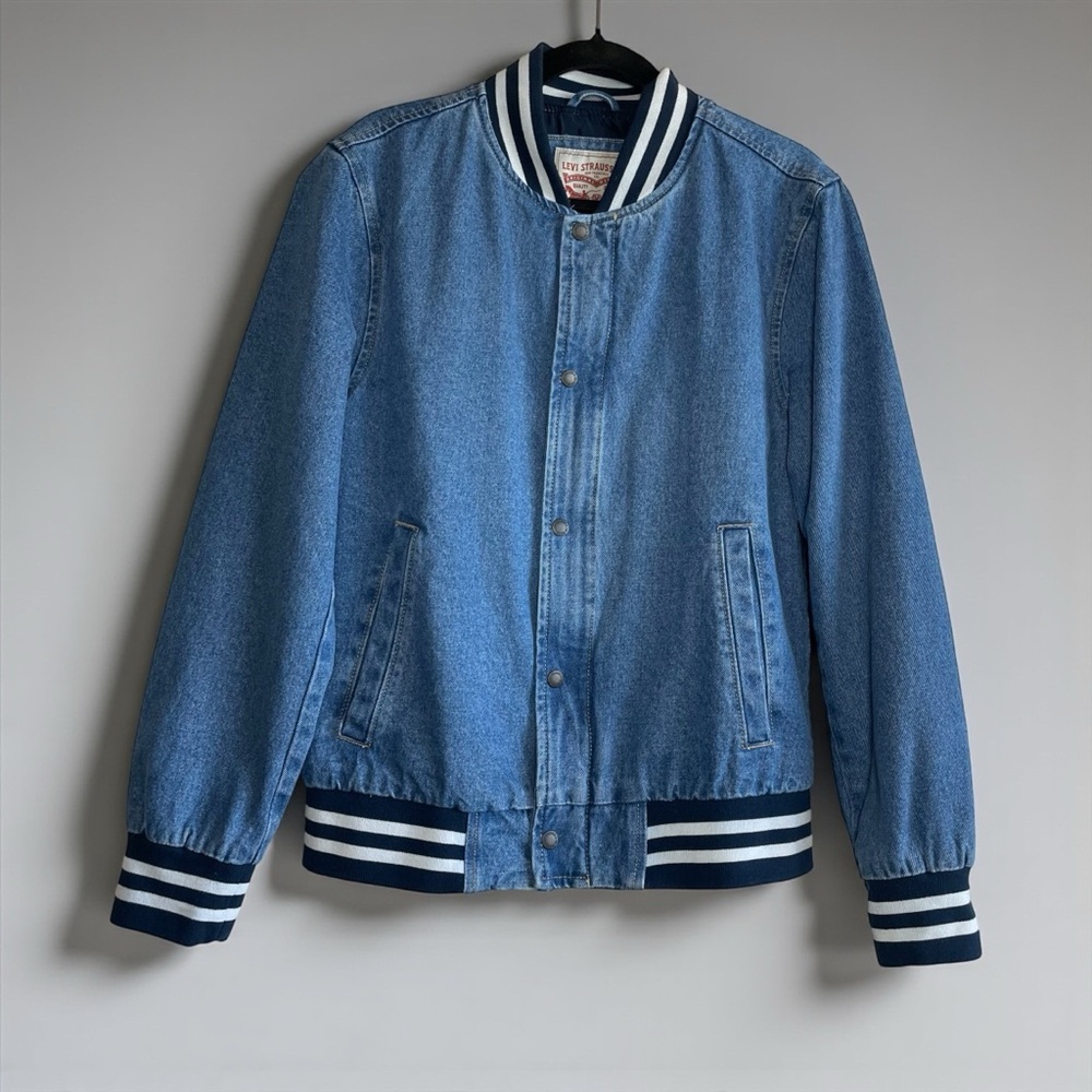 Levi's Men's Denim Zip Varsity Bomber Jacket Vintage Retro
Streetwear Casual NWT